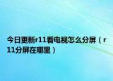 今日更新r11看电视怎么分屏（r11分屏在哪里）