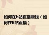 如何在b站直播赚钱（如何在B站直播）