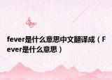 fever是什么意思中文翻译成（Fever是什么意思）