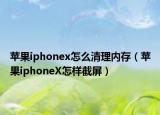 苹果iphonex怎么清理内存（苹果iphoneX怎样截屏）