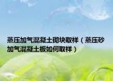 蒸压加气混凝土砌块取样（蒸压砂加气混凝土板如何取样）