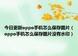 今日更新oppo手机怎么保存图片（oppo手机怎么保存图片没有水印）