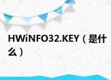 HWiNFO32.KEY（是什么）