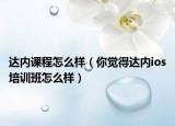 达内课程怎么样（你觉得达内ios培训班怎么样）