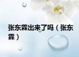 张东霖出来了吗（张东霖）