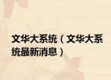 文华大系统（文华大系统最新消息）