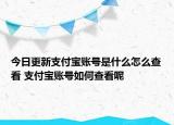 今日更新支付宝账号是什么怎么查看 支付宝账号如何查看呢