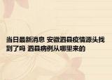 当日最新消息 安徽泗县疫情源头找到了吗 泗县病例从哪里来的