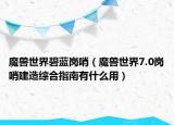 魔兽世界碧蓝岗哨（魔兽世界7.0岗哨建造综合指南有什么用）