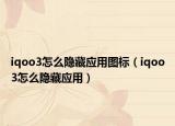 iqoo3怎么隐藏应用图标（iqoo3怎么隐藏应用）