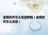 金蝶软件怎么安装教程（金蝶软件怎么安装）