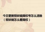 今日更新照妖镜降权号怎么清除（照妖镜怎么看降权）