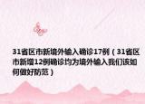 31省区市新境外输入确诊17例（31省区市新增12例确诊均为境外输入我们该如何做好防范）
