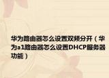 华为路由器怎么设置双频分开（华为a1路由器怎么设置DHCP服务器功能）