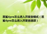 黑鲨4pro怎么进入开发者模式（黑鲨4pro怎么进入开发者选项）