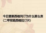 今日更新西格列汀为什么那么贵(二甲双胍西格拉汀片)