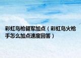彩虹岛枪督军加点（彩虹岛火枪手怎么加点速度回答）