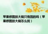 苹果修图放大镜只有圆的吗（苹果修图放大镜怎么找）
