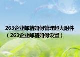 263企业邮箱如何管理超大附件（263企业邮箱如何设置）