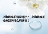 上海最高的楼是哪个?（上海最高的楼分别叫什么有多高）