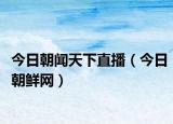 今日朝闻天下直播（今日朝鲜网）