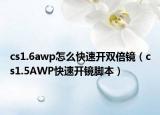 cs1.6awp怎么快速开双倍镜（cs1.5AWP快速开镜脚本）