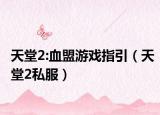 天堂2:血盟游戏指引（天堂2私服）