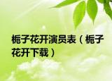 栀子花开演员表（栀子花开下载）