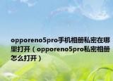 opporeno5pro手机相册私密在哪里打开（opporeno5pro私密相册怎么打开）