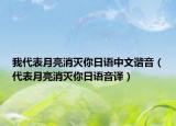 我代表月亮消灭你日语中文谐音（代表月亮消灭你日语音译）
