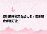 深圳租房哪里年轻人多（深圳租房哪里好些）