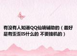 有没有人知道QQ仙境辅助的（最好是有歪歪IS什么的 不要挂机的）