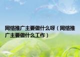 网络推广主要做什么呀（网络推广主要做什么工作）