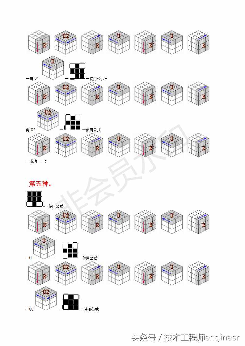 简单易学的还原魔方的常用口诀公式及图解