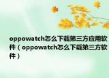 oppowatch怎么下载第三方应用软件（oppowatch怎么下载第三方软件）