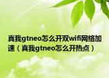 真我gtneo怎么开双wifi网络加速（真我gtneo怎么开热点）