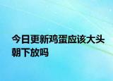 今日更新鸡蛋应该大头朝下放吗