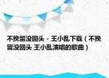 不挽留没回头 - 王小乱下载（不挽留没回头 王小乱演唱的歌曲）