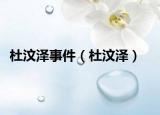 杜汶泽事件（杜汶泽）
