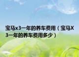 宝马x3一年的养车费用（宝马X3一年的养车费用多少）