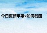 今日更新苹果x如何截图