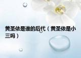 黄圣依是谁的后代（黄圣依是小三吗）