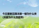 今日更新花园洋房一楼为什么贵(洋房为什么顶层贵)