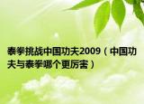 泰拳挑战中国功夫2009（中国功夫与泰拳哪个更厉害）