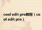 cool edit pro教程（cool edit pro）