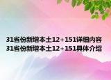 31省份新增本土12+151详细内容 31省份新增本土12+151具体介绍