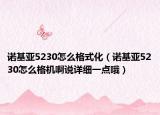 诺基亚5230怎么格式化（诺基亚5230怎么格机啊说详细一点哦）