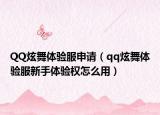 QQ炫舞体验服申请（qq炫舞体验服新手体验权怎么用）