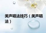 美声唱法技巧（美声唱法）