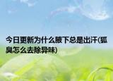 今日更新为什么腋下总是出汗(狐臭怎么去除异味)